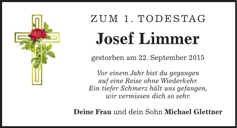 Traueranzeige Josef Limmer