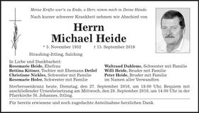 Traueranzeige Michael Heide