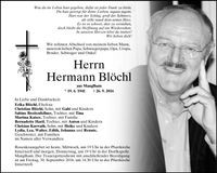 Traueranzeige Hermann Blöchl