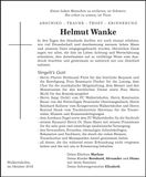 Traueranzeige Helmut Wanke