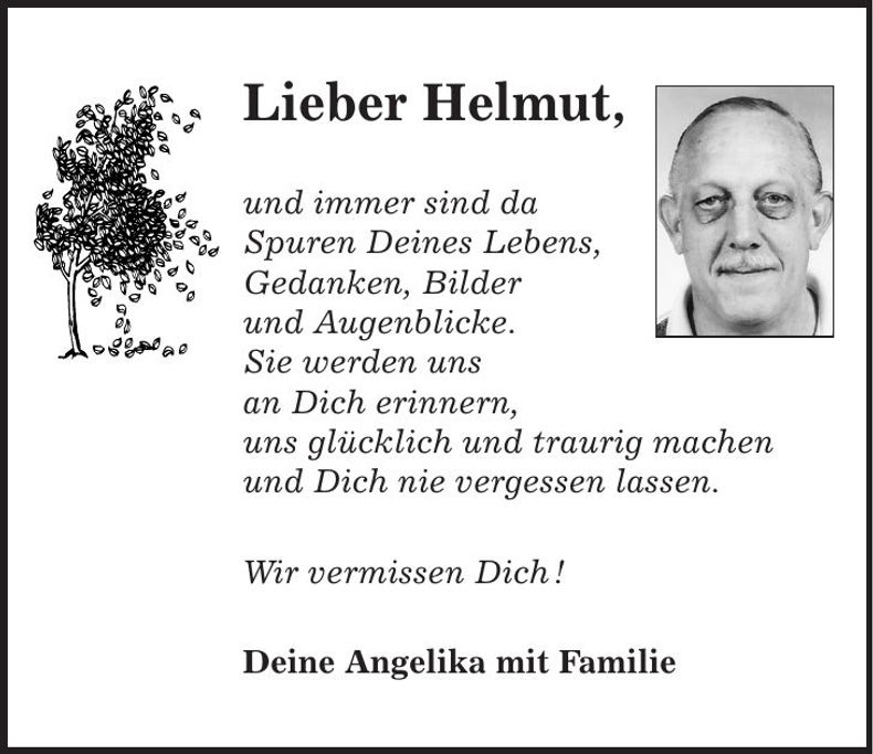 Traueranzeige Helmut Wagner