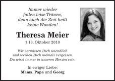 Traueranzeige Theresa Meier