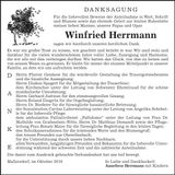 Traueranzeige Winfried Herrmann