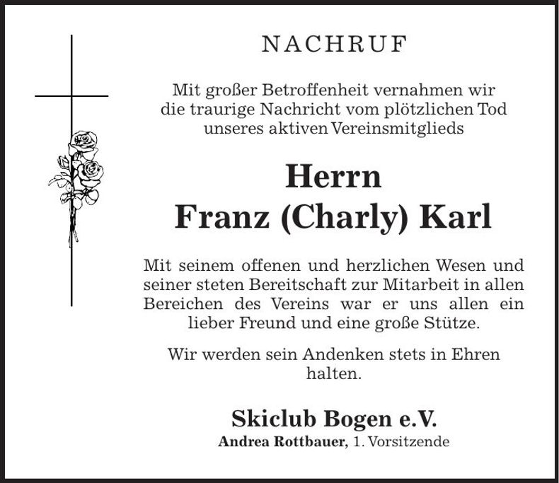 Traueranzeige Englram Karl