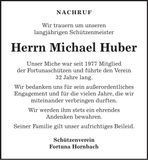Traueranzeige Michael Huber