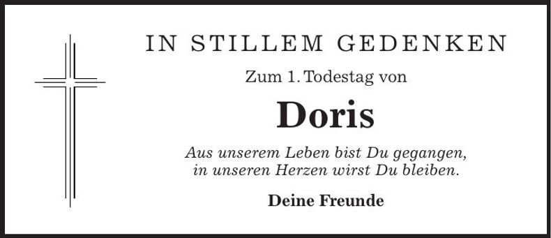 Traueranzeige Doris 