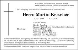 Traueranzeige Martin Kerscher