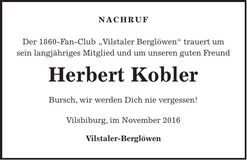 Traueranzeige Herbert Kobler