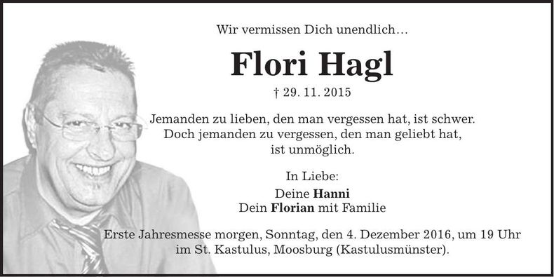 Traueranzeige Flori Hagl