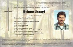 Traueranzeige Helmut Stangl