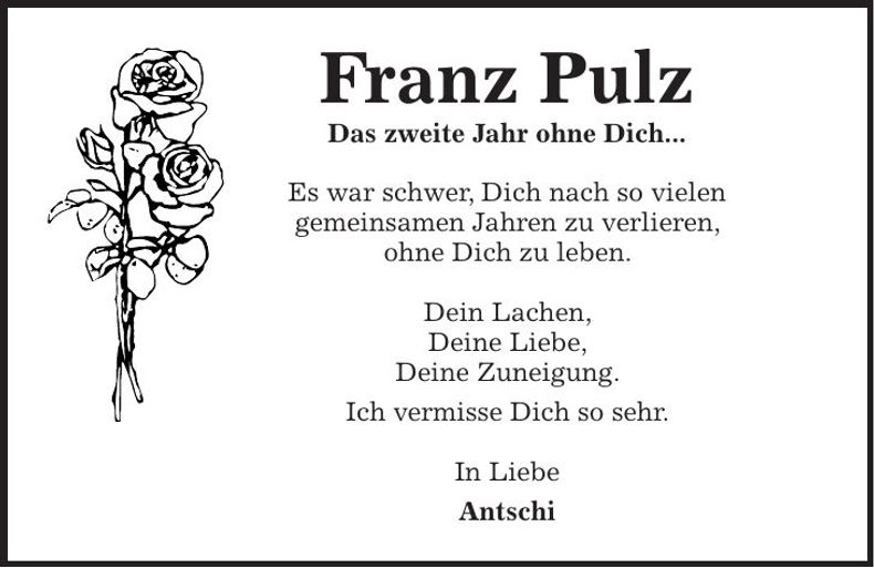Traueranzeige Franz Pulz
