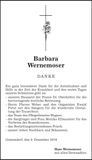 Traueranzeige Barbara Wernemoser