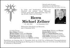 Traueranzeige Michael Zellner