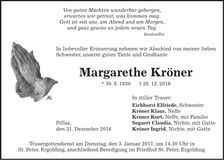 Traueranzeige Margarethe Kröner