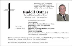 Traueranzeige Rudolf Ostner
