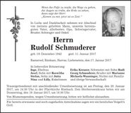 Traueranzeige Rudolf Schmuderer