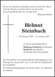 Traueranzeige Helmut Steinbach