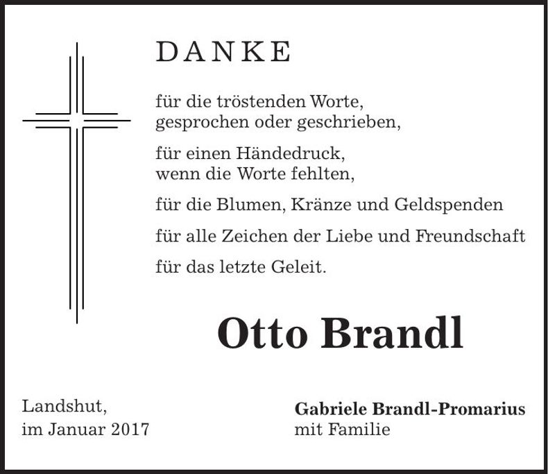 Traueranzeige Hr. Promarius