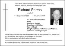 Traueranzeige Richard Perras