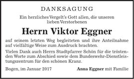 Traueranzeige Viktor Eggner