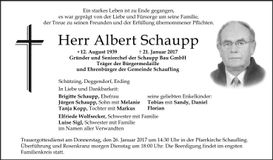Traueranzeige Albert Schaupp
