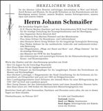 Traueranzeige Johann Schmaißer