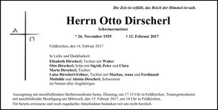 Traueranzeige Otto Dirscherl
