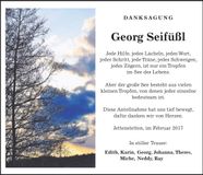 Traueranzeige Georg Seifüßl