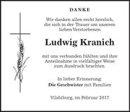 Traueranzeige Ludwig Kranich