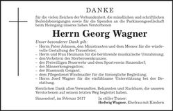 Traueranzeige Georg Wagner