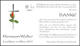Traueranzeige Hermann Walter