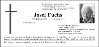Traueranzeige Josef Fuchs