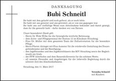 Traueranzeige Bubi Schneitl