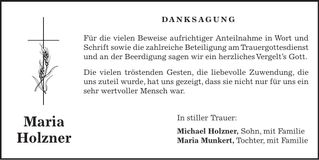 Traueranzeige Michael Holzner