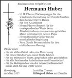 Traueranzeige Hermann Huber
