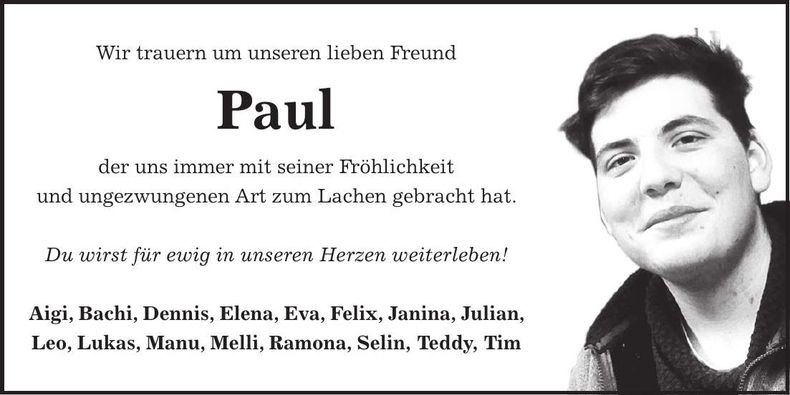 Traueranzeige Paul Scholz