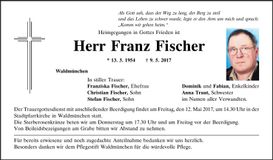 Traueranzeige Franz Fischer