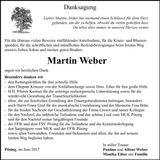 Traueranzeige Martin Weber