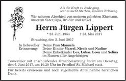 Traueranzeige Jürgen Lippert