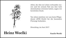 Traueranzeige Heinz Woelki