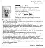 Traueranzeige Kurt Sanetra