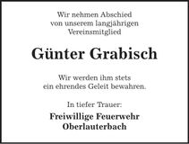 Traueranzeige Günter Grabisch