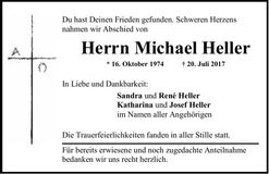 Traueranzeige Michael Heller