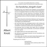 Traueranzeige Albert Knott