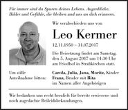 Traueranzeige Leo Kermer