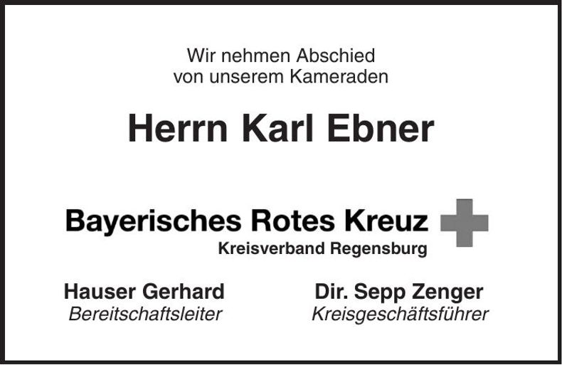 Traueranzeige Karl Ebner