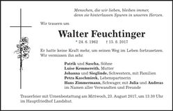 Traueranzeige Walter Feuchtinger