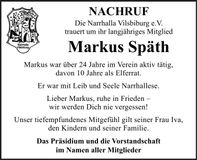 Traueranzeige Markus Späth