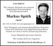 Traueranzeige Markus Späth