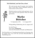 Traueranzeige Marko Böttcher